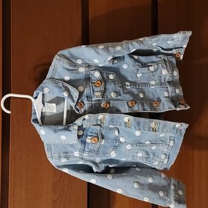 Polka-dot jean jacket